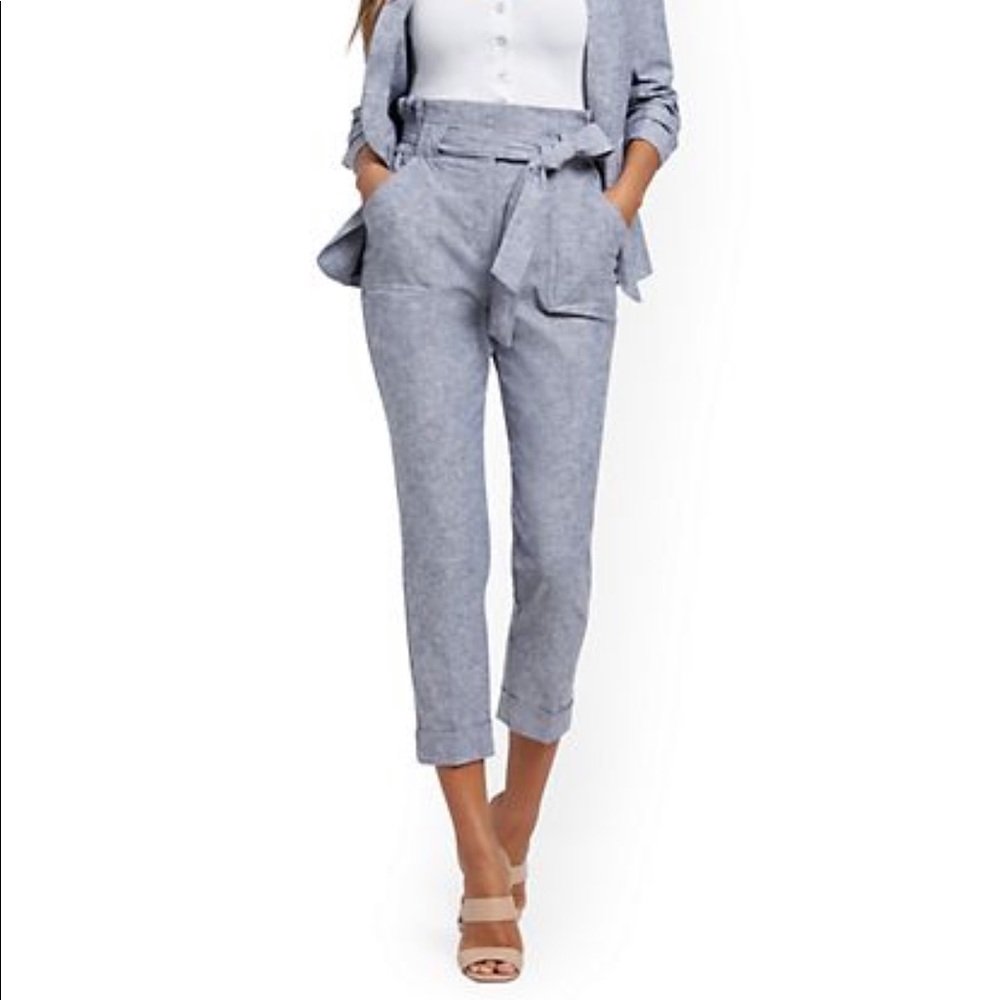 Madie Linen Slim Ankle Pant